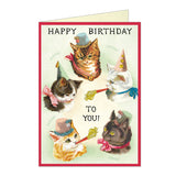 Cavallini Birthday Greeting Card - Cat Party