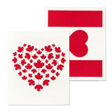 Abbott Swedish Sponge Cloths 2pk Canada Flag & Hearts