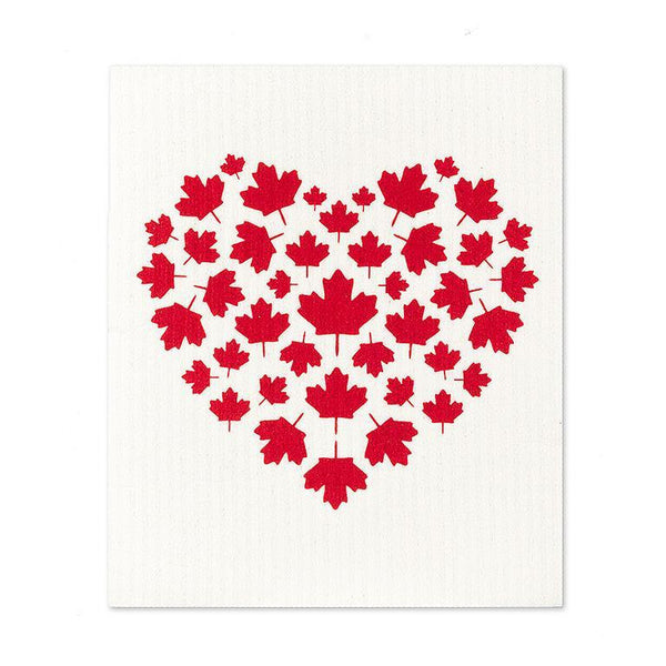 Abbott Swedish Sponge Cloths 2pk Canada Flag & Hearts