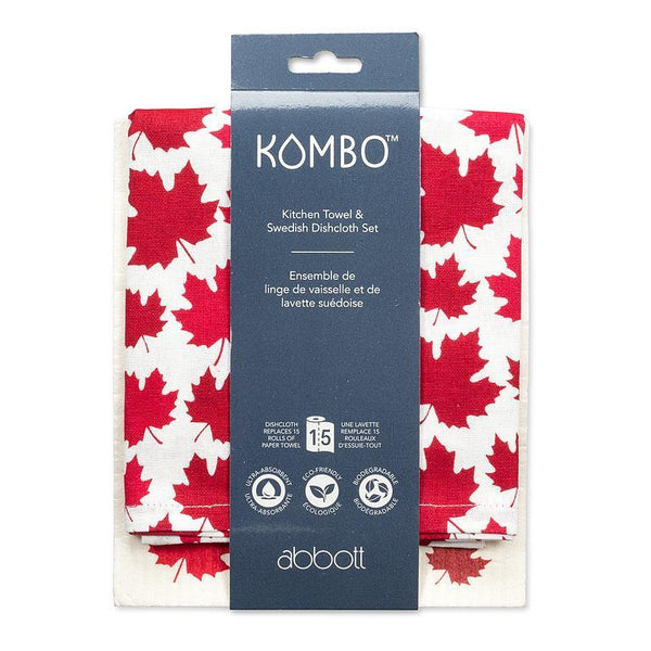 Abbott Maple Leaf Towel & Dishcloth Set