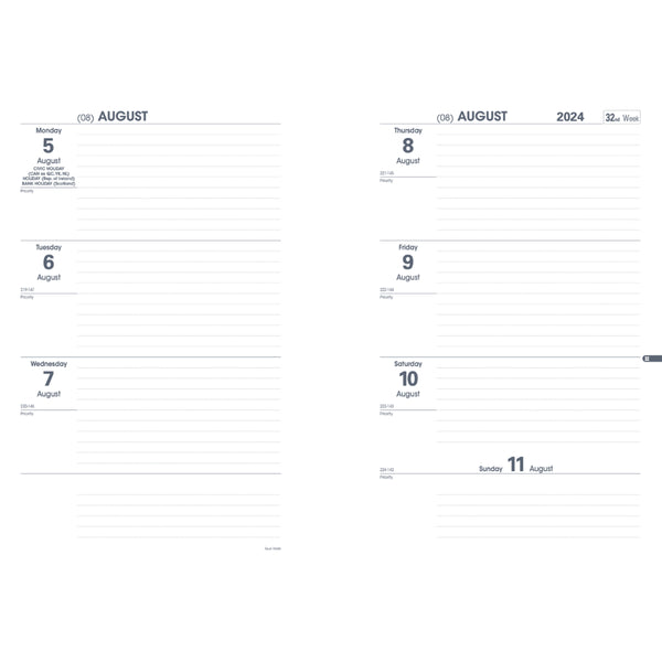 Quo Vadis 2025/2026 Mid-Year Agenda - Weekly, Scholar, Freeport Grey