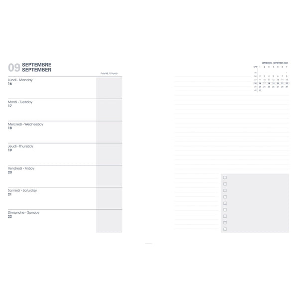 Quo Vadis 2025/2026 16-month Agenda - Weekly, Note 21, Freeport Red