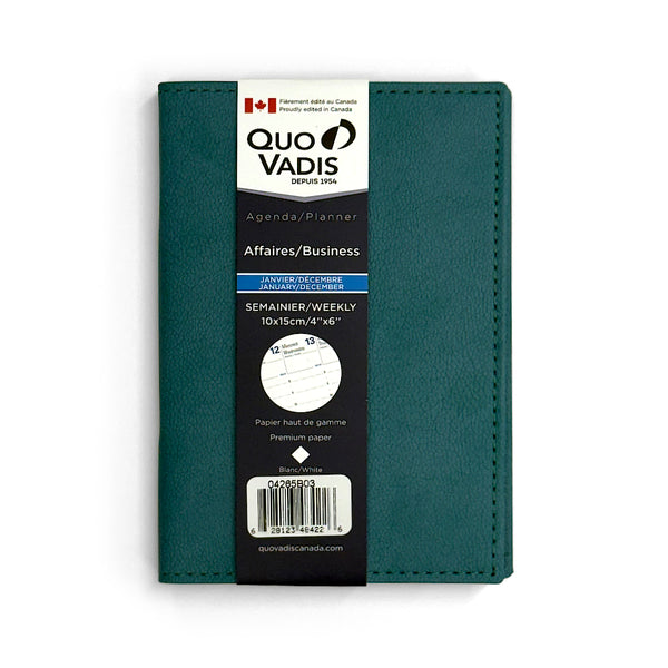 Quo Vadis 2026 Agenda - Weekly, Business, Toscana Jade