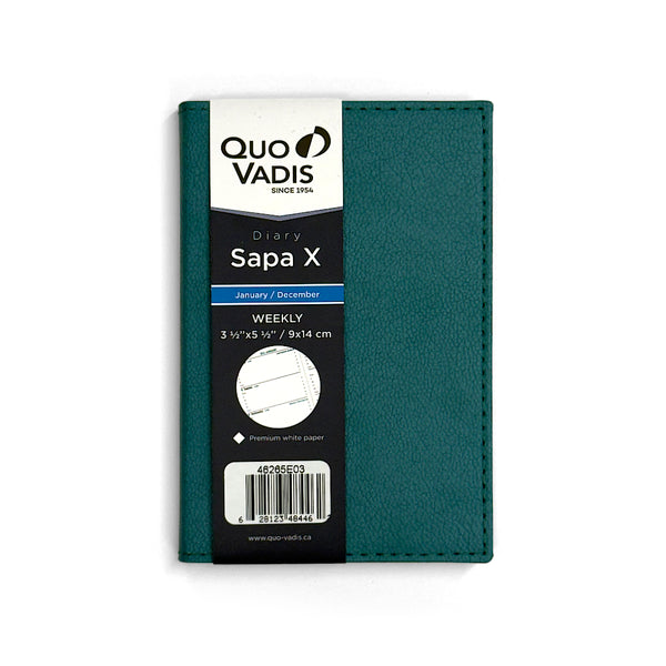 Quo Vadis 2026 Agenda - Weekly, Sapa X, Toscana Jade