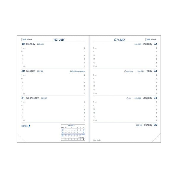 Quo Vadis 2026 Agenda - Weekly, Sapa X, Toscana Red