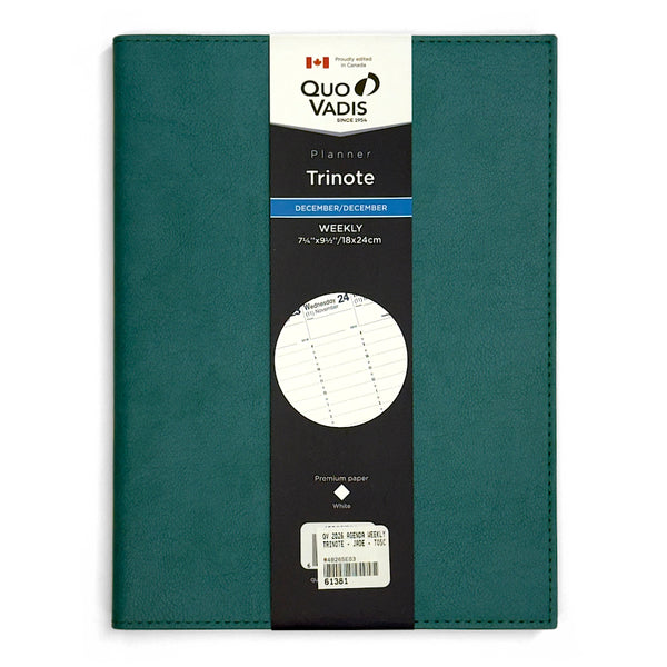 Quo Vadis 2026 Agenda - Weekly, Trinote, Toscana Jade