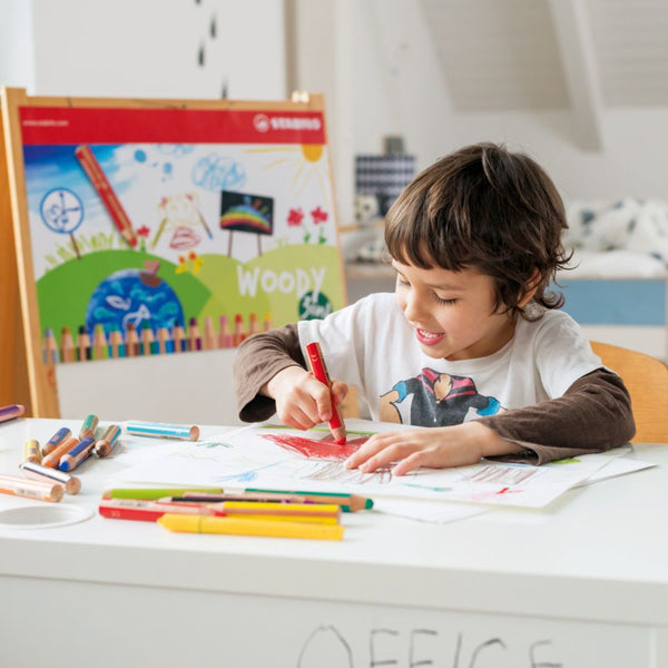 Stabilo Woody 3-in-1 Pencil Set - 10pk & Sharpener