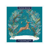 Paper House Holiday Boxed Cards 10pk: Deer Bower Assorted