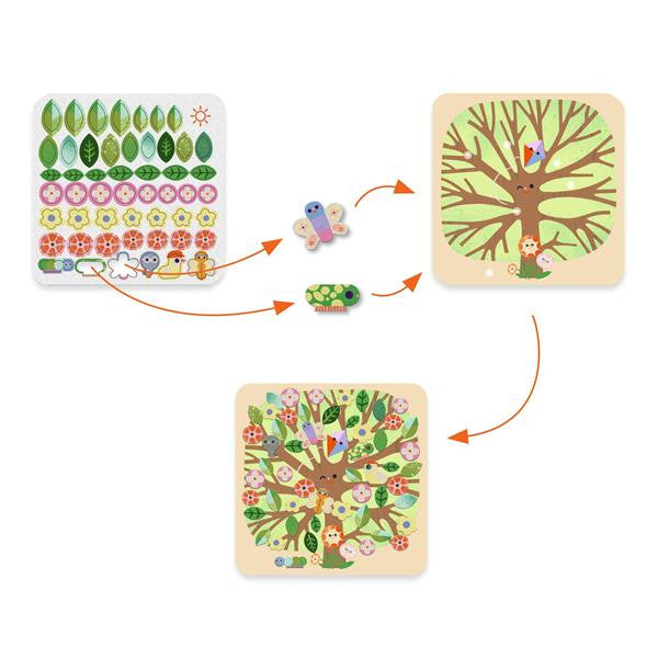Djeco Felt Pictures Collage Kit - Through the Seasons