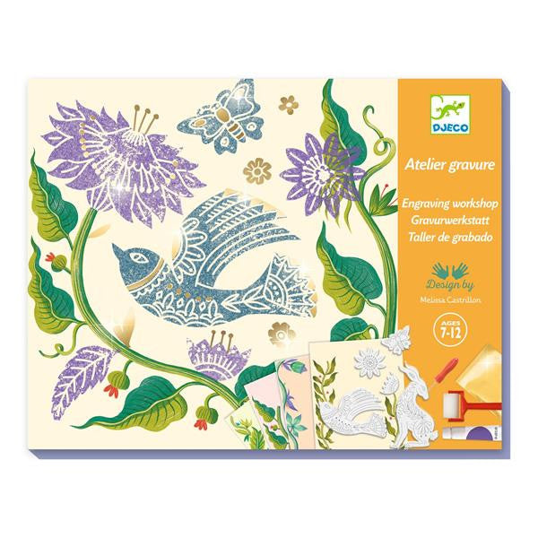 Djeco Engraving Workshop Kit - Passion Flower