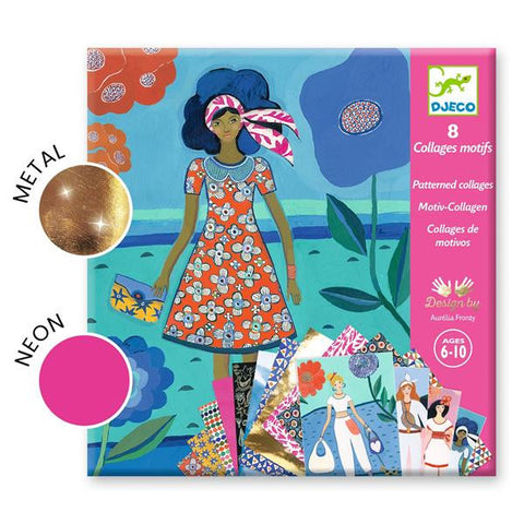 Djeco Patterned Collages Kit - Wax Trend Fashions