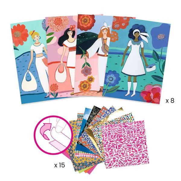 Djeco Patterned Collages Kit - Wax Trend Fashions