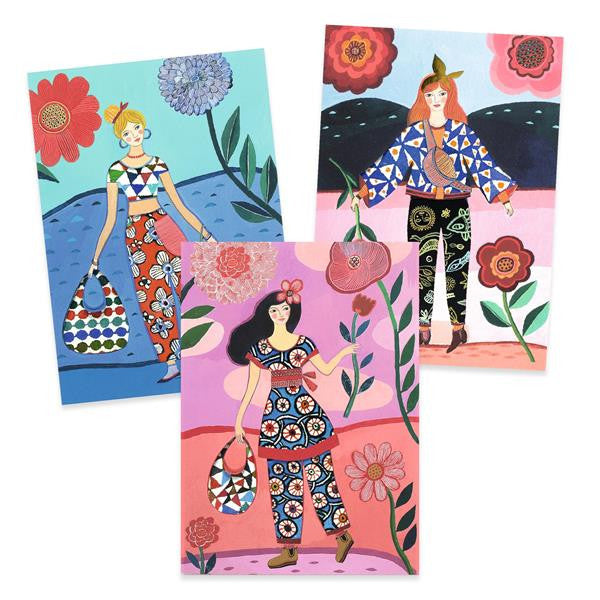 Djeco Patterned Collages Kit - Wax Trend Fashions