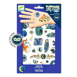 Djeco Temporary Tattoos - Glow-in-the-Dark Nighttime Reflections