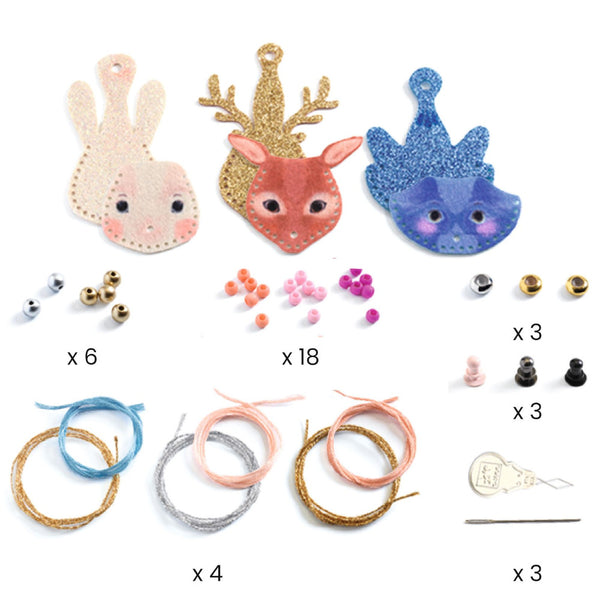 Djeco DIY Necklaces Kit - Dazzlers Secret Pendants