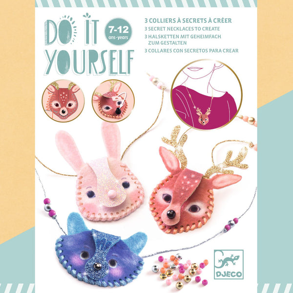 Djeco DIY Necklaces Kit - Dazzlers Secret Pendants