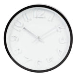Kiera Grace Imprint Wall Clock 11.5" White Embossed Numbers