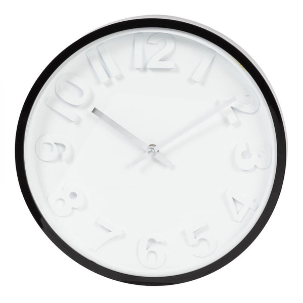 Kiera Grace Imprint Wall Clock 11.5" White Embossed Numbers