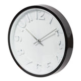 Kiera Grace Imprint Wall Clock 11.5" White Embossed Numbers
