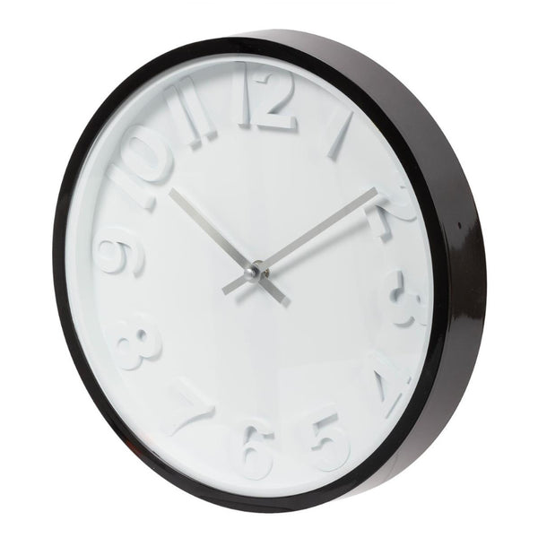 Kiera Grace Imprint Wall Clock 11.5" White Embossed Numbers