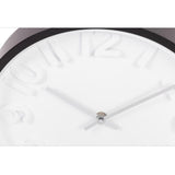 Kiera Grace Imprint Wall Clock 11.5" White Embossed Numbers