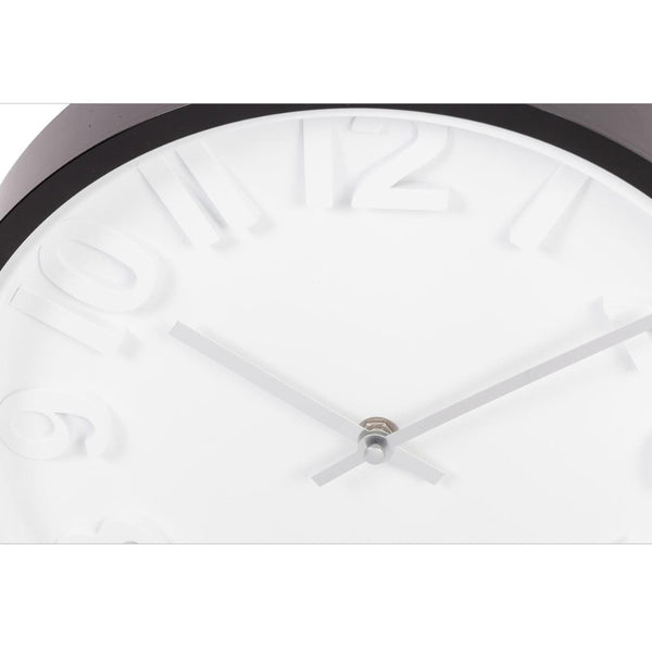 Kiera Grace Imprint Wall Clock 11.5" White Embossed Numbers