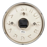 Kiera Grace Imprint Wall Clock 11.5" White Embossed Numbers