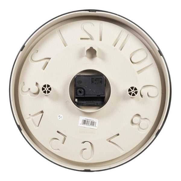 Kiera Grace Imprint Wall Clock 11.5" White Embossed Numbers