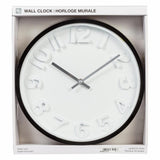 Kiera Grace Imprint Wall Clock 11.5" White Embossed Numbers
