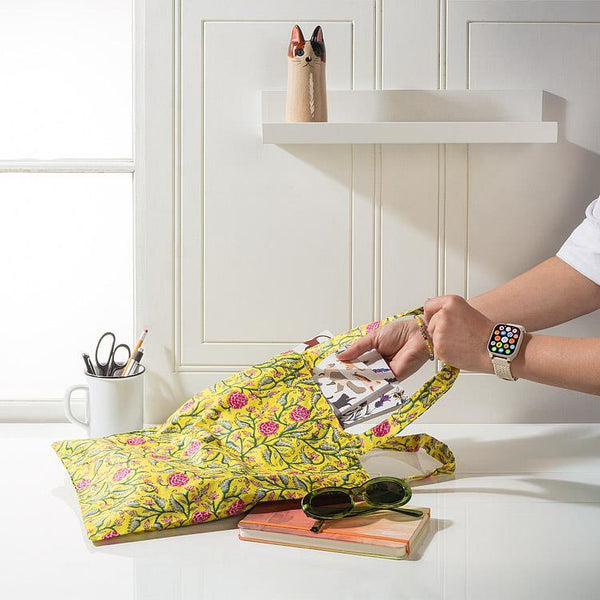 ABBOTT Cotton Tote Bag - Ball Flower on Vine