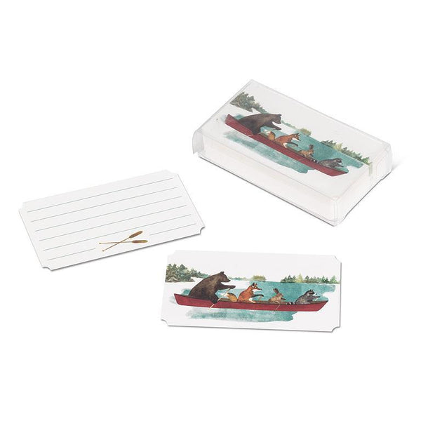 ABBOTT Mini Notecard Set 50pk - Animals in Canoe