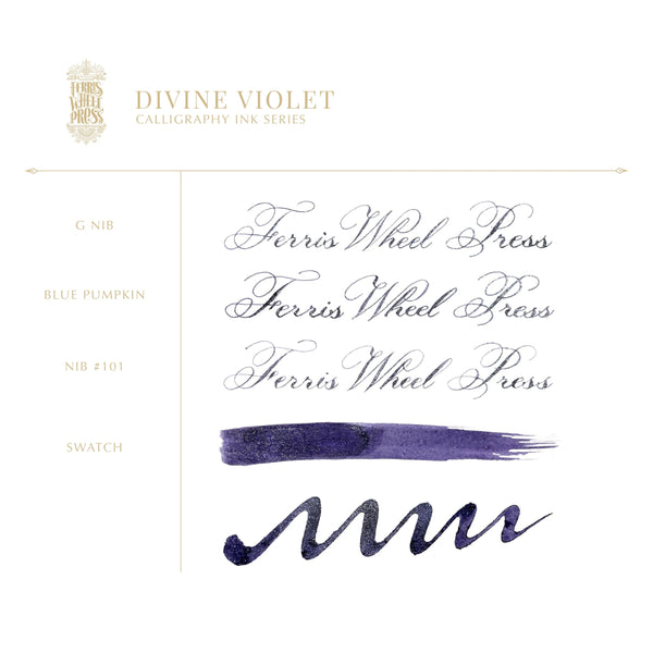 Ferris Wheel Press Bottled Calligraphy Ink - 28ml Divine Violet