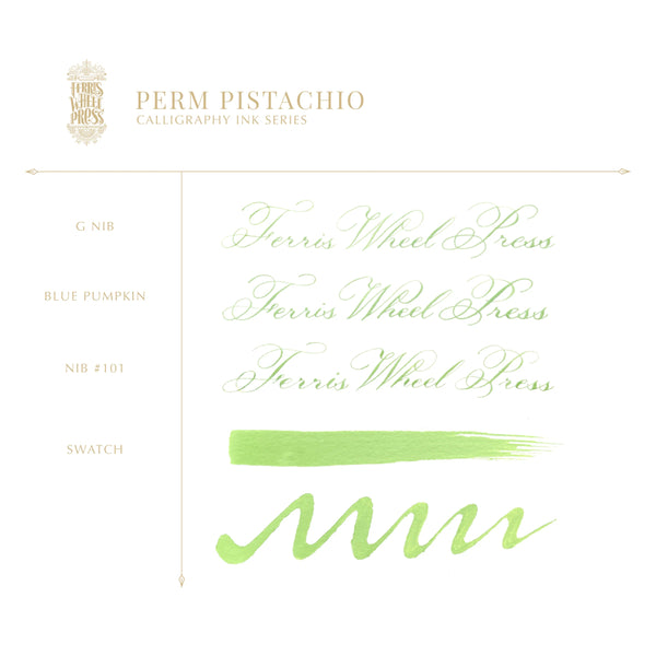 Ferris Wheel Press Bottled Calligraphy Ink - 28ml Perm Pistachio