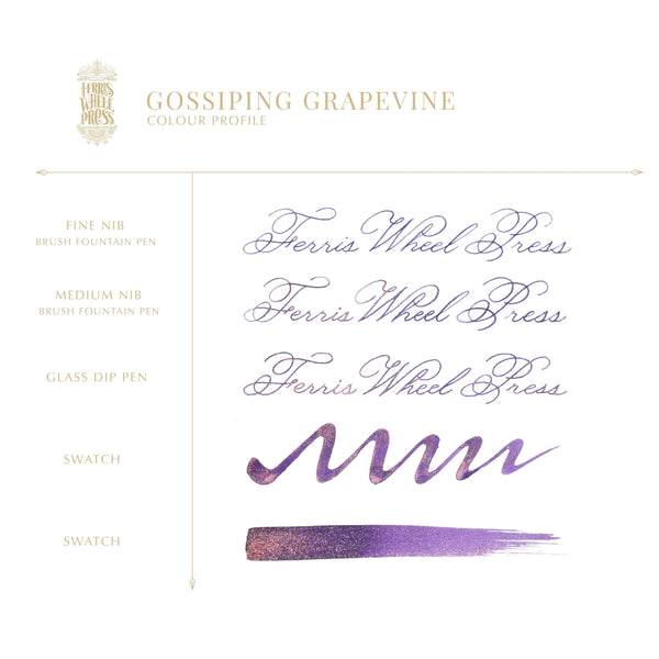 Ferris Wheel Press Bottled Ink - 38ml Gossiping Grapevine