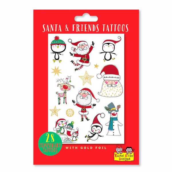 Rachel Ellen Designs Temporary Tattoos - Santa & Friends