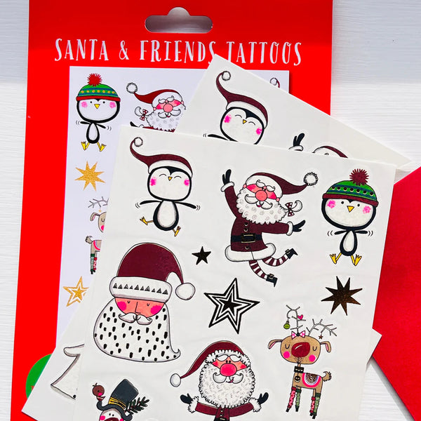Rachel Ellen Designs Temporary Tattoos - Santa & Friends