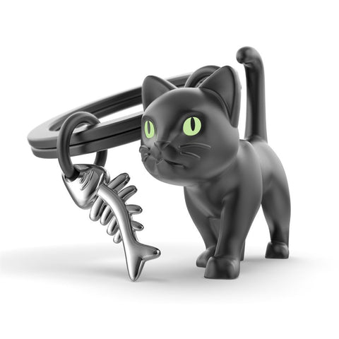 Metalmorphose Black Cat Keychain