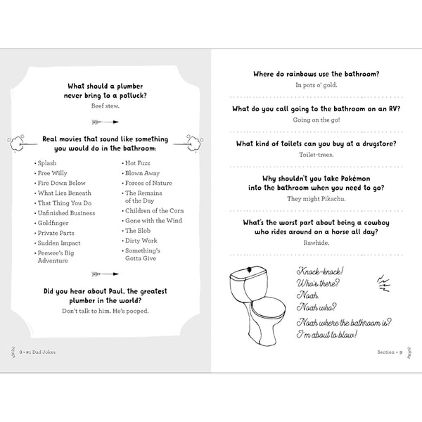 #1 Dad Jokes: 1,000+ Hilarious Bathroom Jokes Only a Father Could Love by Jerry Carlin