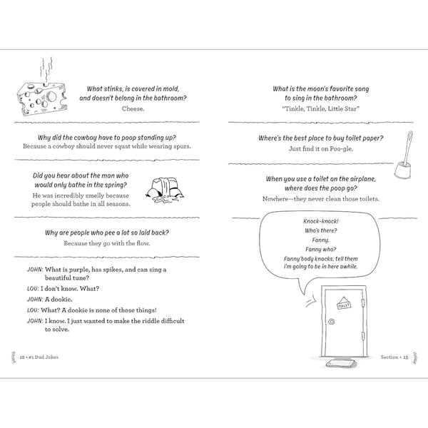 #1 Dad Jokes: 1,000+ Hilarious Bathroom Jokes Only a Father Could Love by Jerry Carlin