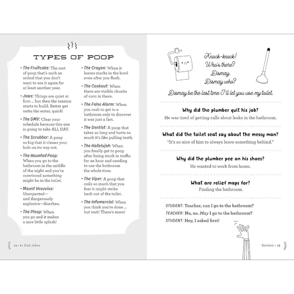 #1 Dad Jokes: 1,000+ Hilarious Bathroom Jokes Only a Father Could Love by Jerry Carlin