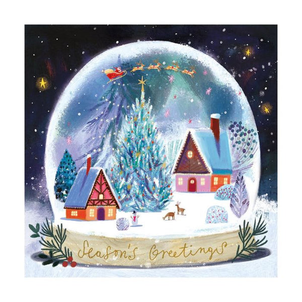 Museums & Galleries Boxed Holiday Cards 8pk Winter Village Snowglobe