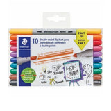 Staedtler Dual-Tip Dry Erase Markers 10pk