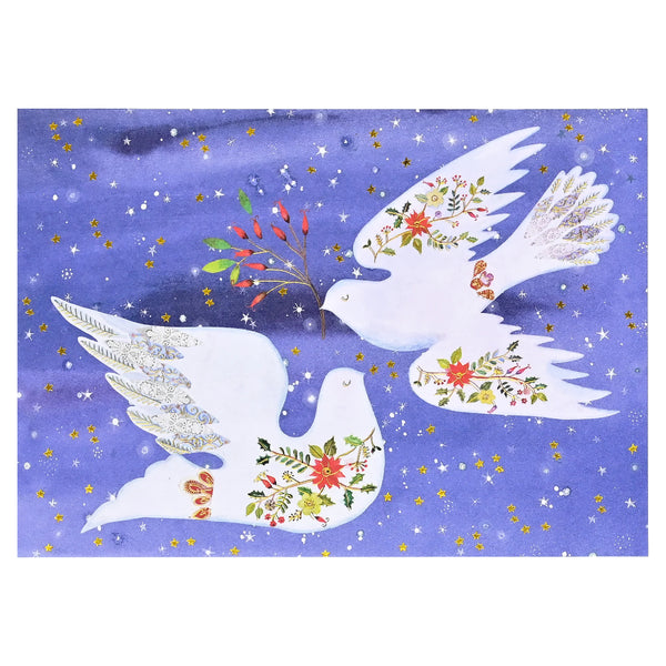 Peter Pauper Press Holiday Boxed Cards 20pk: Doves in Flight