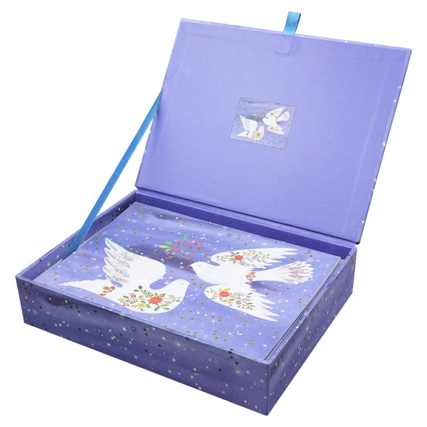 Peter Pauper Press Holiday Boxed Cards 20pk: Doves in Flight