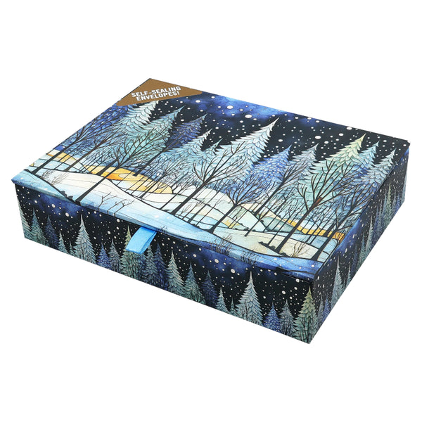Peter Pauper Press Holiday Boxed Cards 20pk: Winter Nightfall