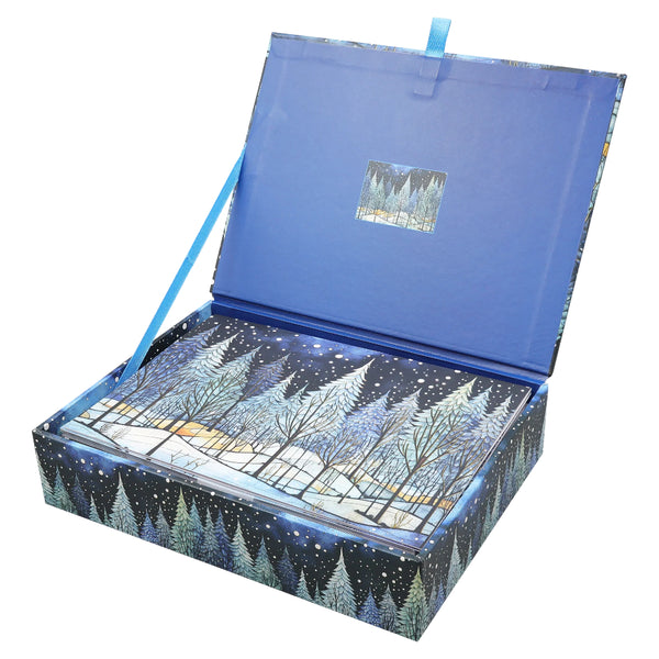 Peter Pauper Press Holiday Boxed Cards 20pk: Winter Nightfall