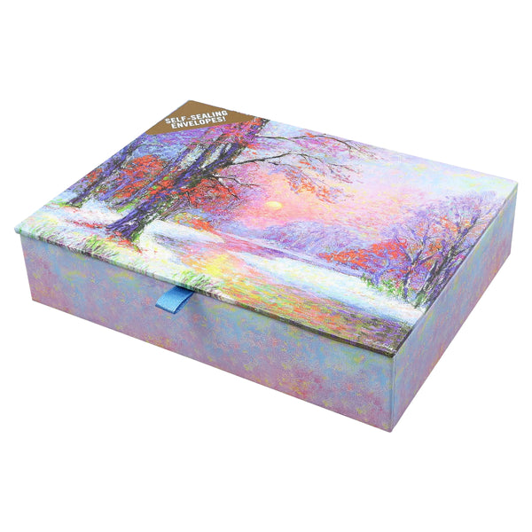Peter Pauper Press Holiday Boxed Cards 20pk: Winter Daybreak