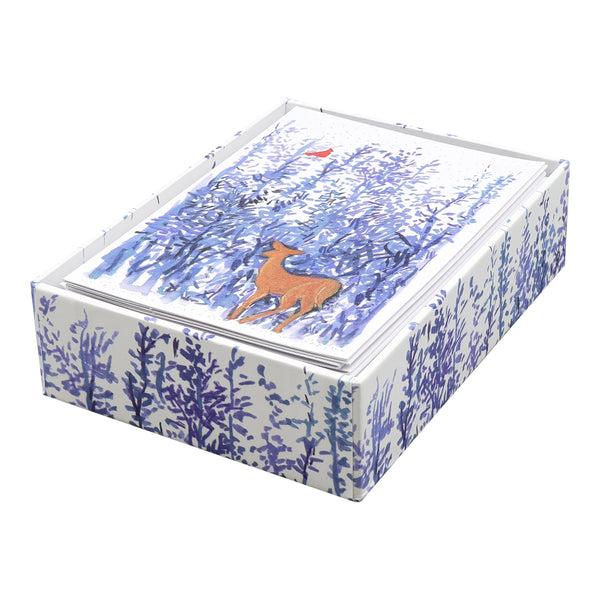 Peter Pauper Press Holiday Boxed Cards 20pk: Winter Woodcut