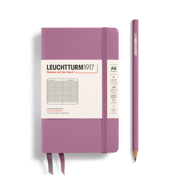 Leuchtturm1917 A6 Pocket Notebooks - Grid DUSTY ROSE