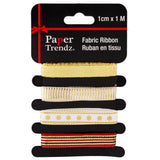 Paper Trendz Holiday Fabric Ribbons 4pc Set